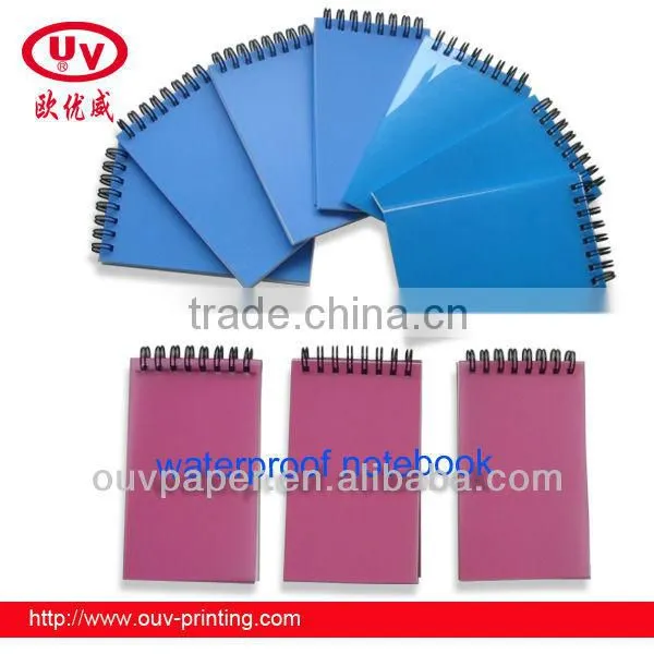 100% Waterproof paper notebook for underwater, 120gsm stone paper with hardcover notebook