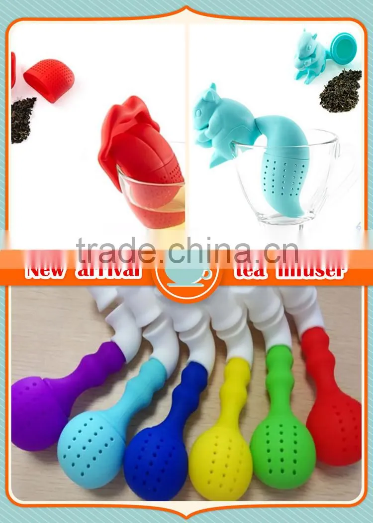 FDA LFGB approved silicone promotional novelty funny Tongue tea infuser
