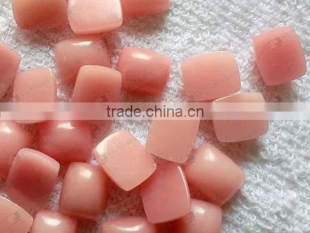 China pink opal rectangle cabochon for bezel jewelry