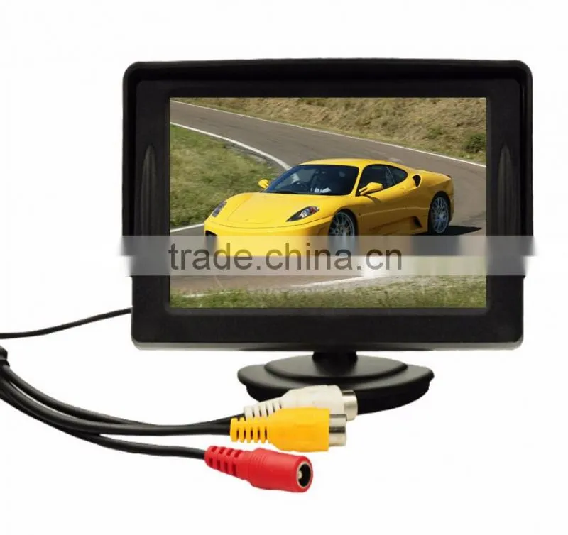 Best choice 4.3 inch cctv monitor /4.3 inch lcd car monitor with 2 av inputs