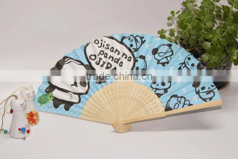 Lovely theme Bamboo paper craft hand fan