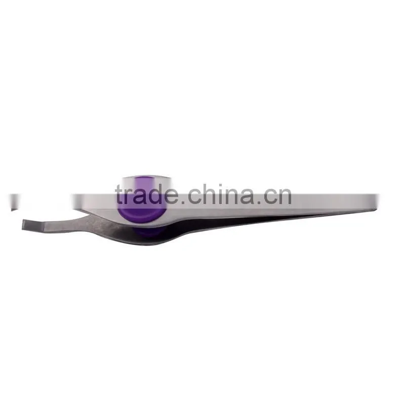 2015 Pointed Slant Tip Carbon Steel Eyebrow Extension tweezers