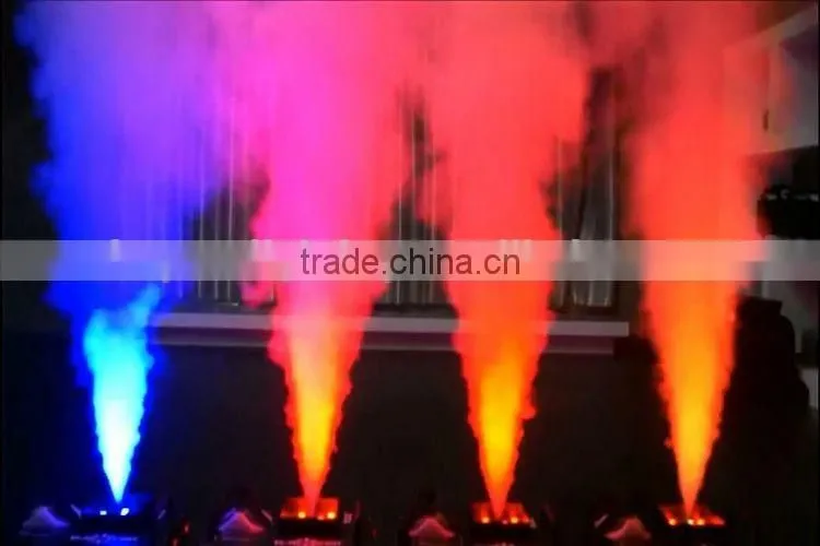 LCD Display DJ Geyser Geiser RGB CO2 Fog Cannon Pyro Vertical Upward 24x3W RGB 3IN1 LED Combination 1500W LED Fogger Machine