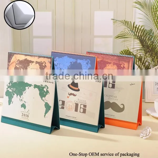 Wholesale chinese printed custom large paper wall calendar for 2016 new year gift desk calendars
