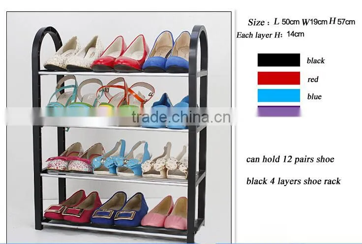4 tire 12 pairs living room portable wall shoe rack FH- SR00284