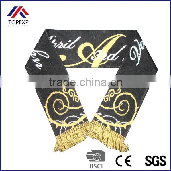 Wave Jacquard Scarf Stretch Knit Scarf