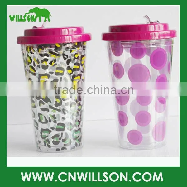 16oz plastic cup with lid plastic coffee cup eco cup