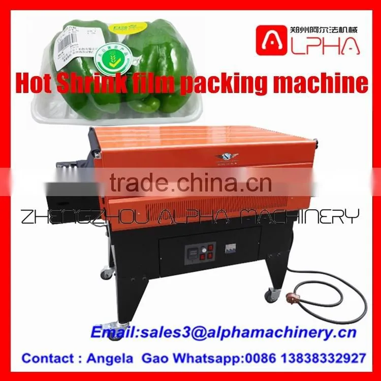 Semi-automatic hot shrink film packing machine manufacture