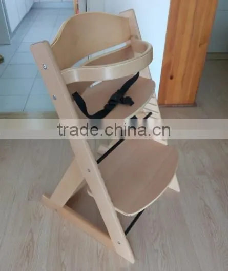 EN14988 Beech wood multifunctional baby high chair