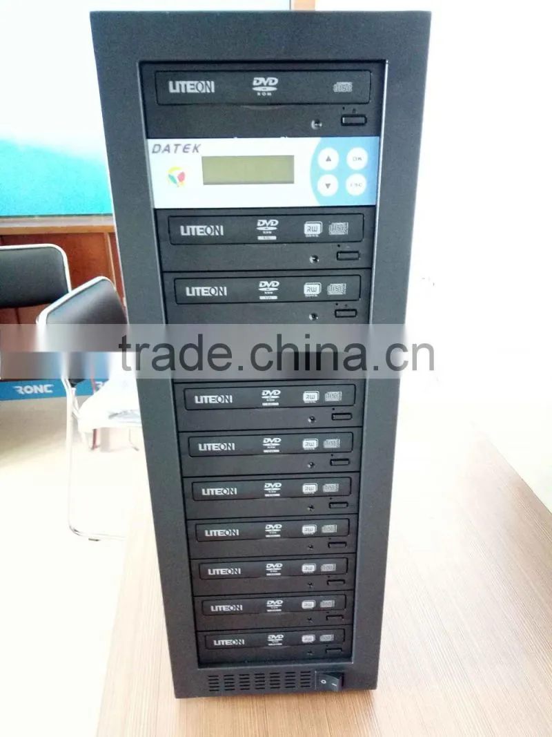 11 trays burner 24X CD DVD duplicator recorder machine