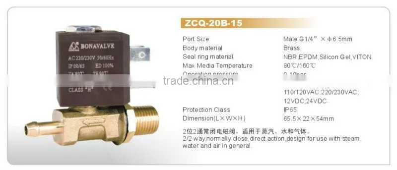 BONA Brass Solenoid/Magnetic Valve for TIG/ARC/MIG Welding Machine