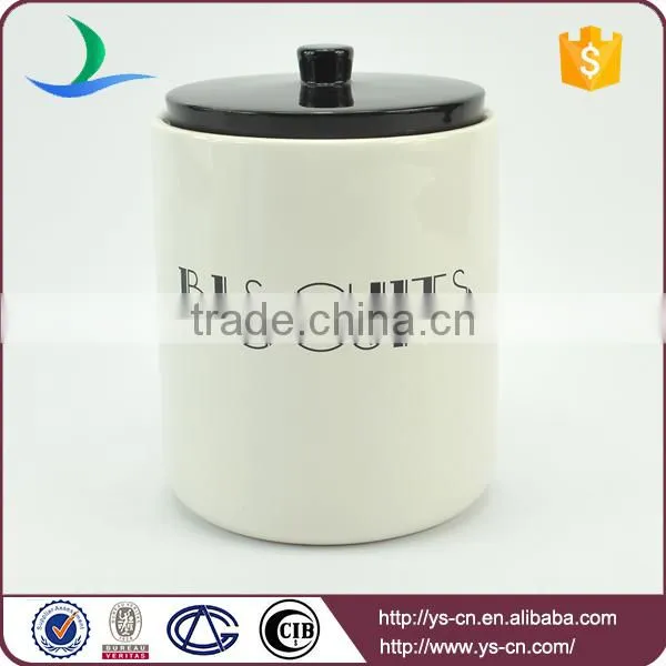 Wholesale modern style decal set of 5 ceramic kitchen canister sets