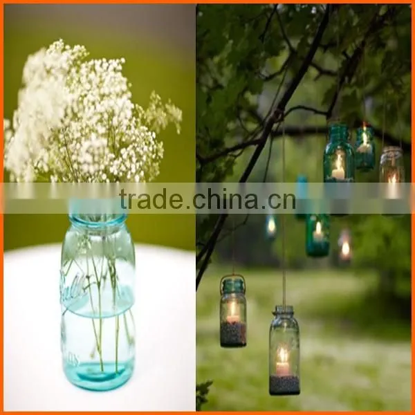 Factory price colorful recycled glass candle jars