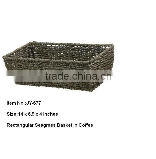 Seagrass weaving basket wall basket with handle