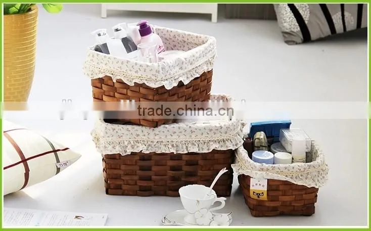 willow and wood chip basket