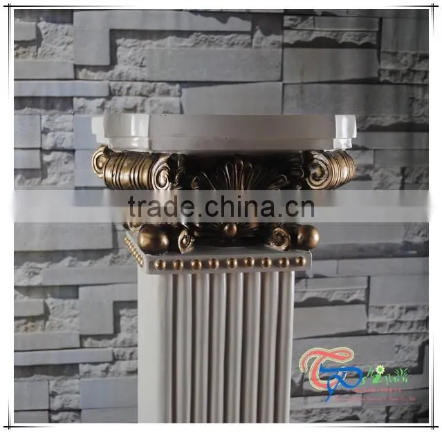 Polyresin Golden Europe Style Wedding Decoration Square Pillars Design