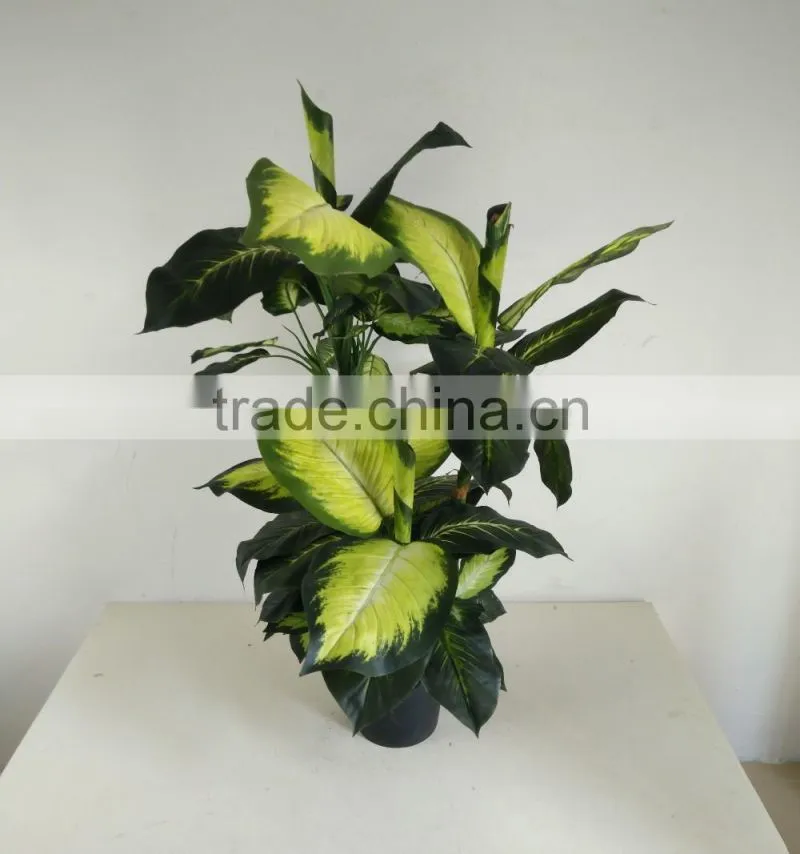 fake decorative dieffenbachia rohdea artificial evergreen wholesale