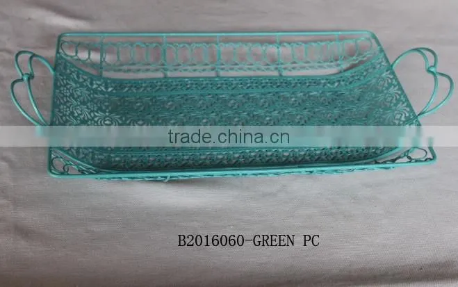 Iron wire rectangle plate with handle