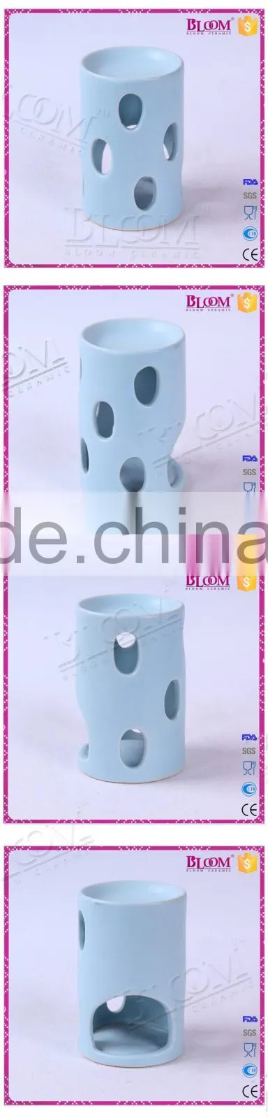 Handmade crafts hollow out desgin ceramic wax burner