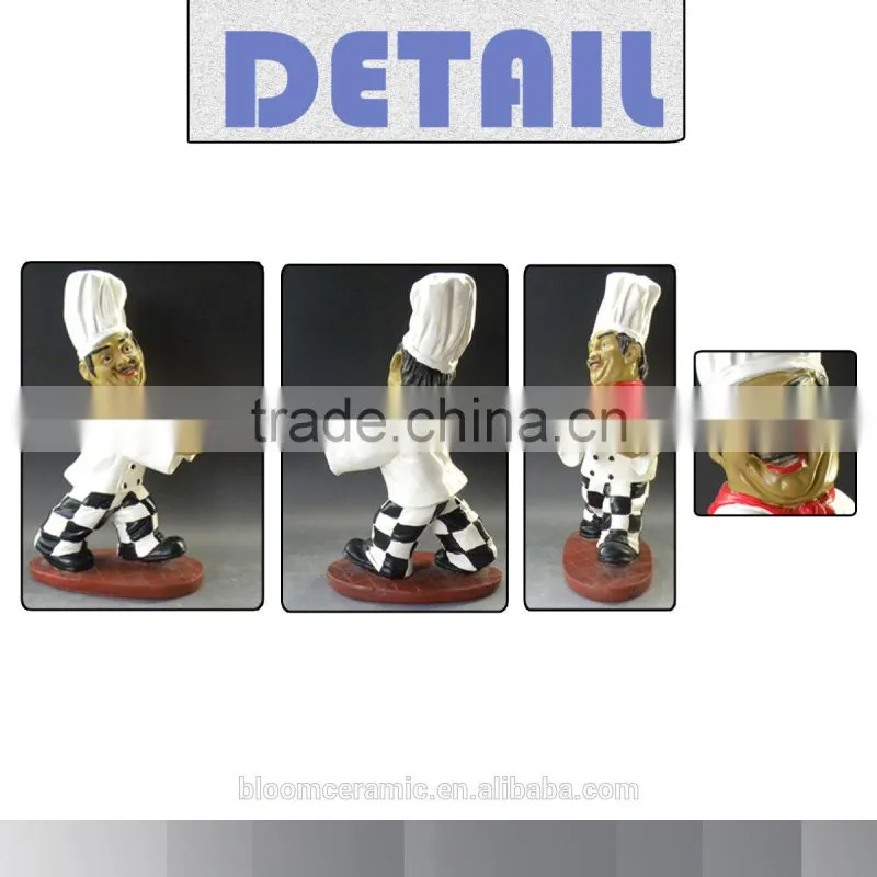 2014 Customized resin chef home decoration
