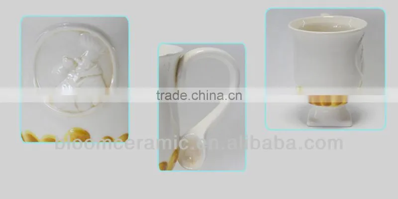 Cheap white ceramic coffee mug