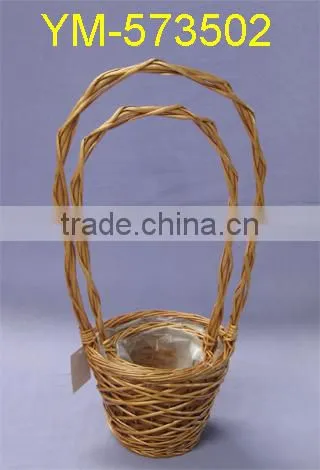 Small Willow Gift Basket with Handles