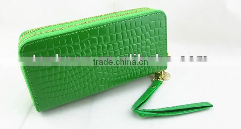 Ladies' croco Fashion PU Leather Wallet
