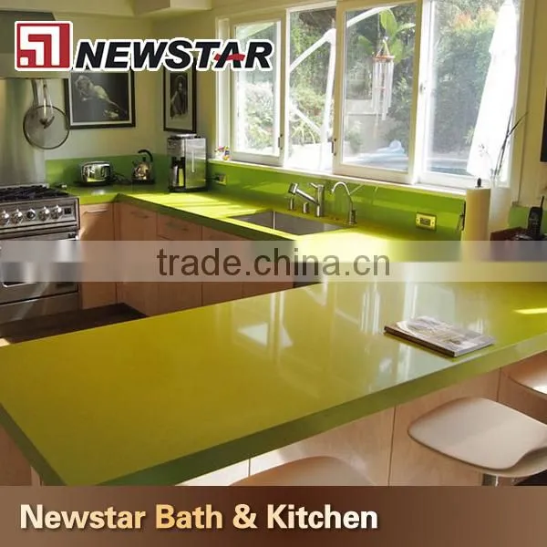 Made in China artificial green quartz countertop