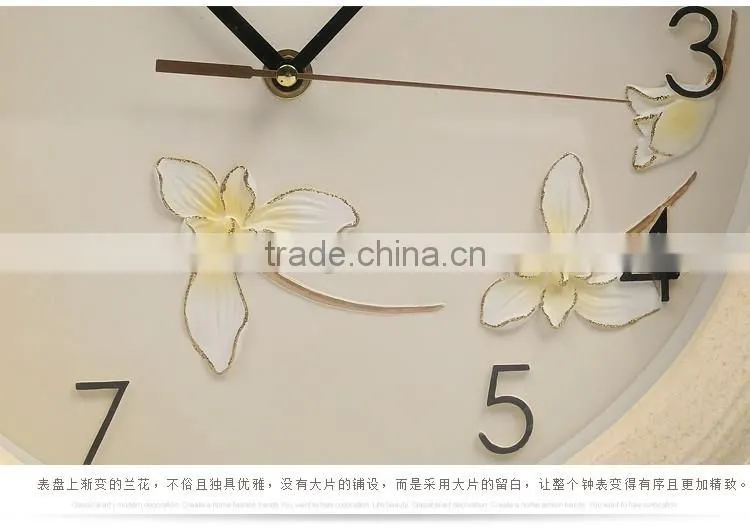 M0025 Momoda Living room Creative modern hanging fancy elegant 3D flower wall clock quiet quartz decoration large wall clock