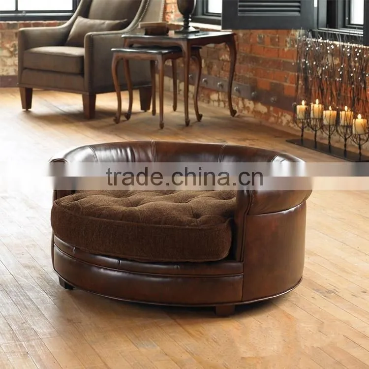 European chair for children with Leather tatami solid wood sofa for furniture living room sofa