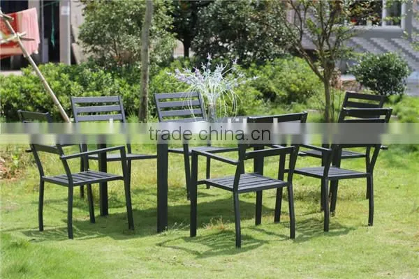 Patio garden plastic wooden furniture