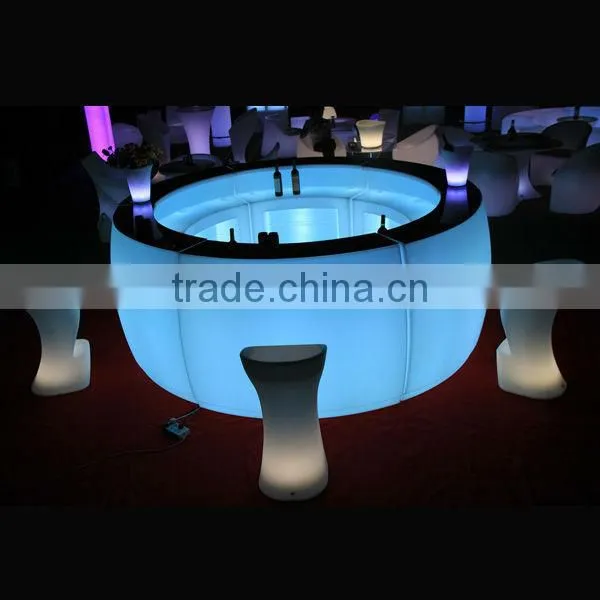 Led glowing high bar table,illuminated led bar table,illuminated lounge LED table