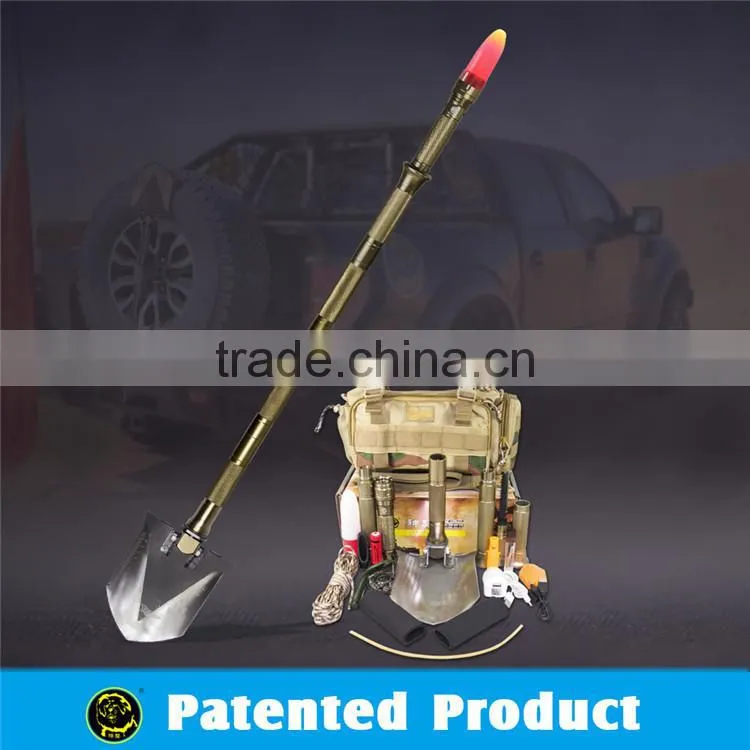 New Multifunction Emergency Rescue Product Shovel Knife Hoe Flashlight