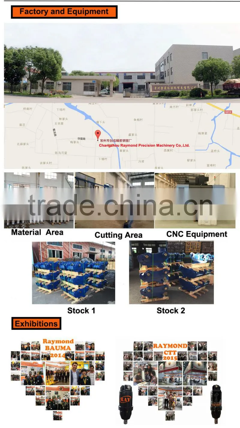 Hydraulic excavator quick hitch used to connect with the excavator and earth auger quick hitch/coupler/linker