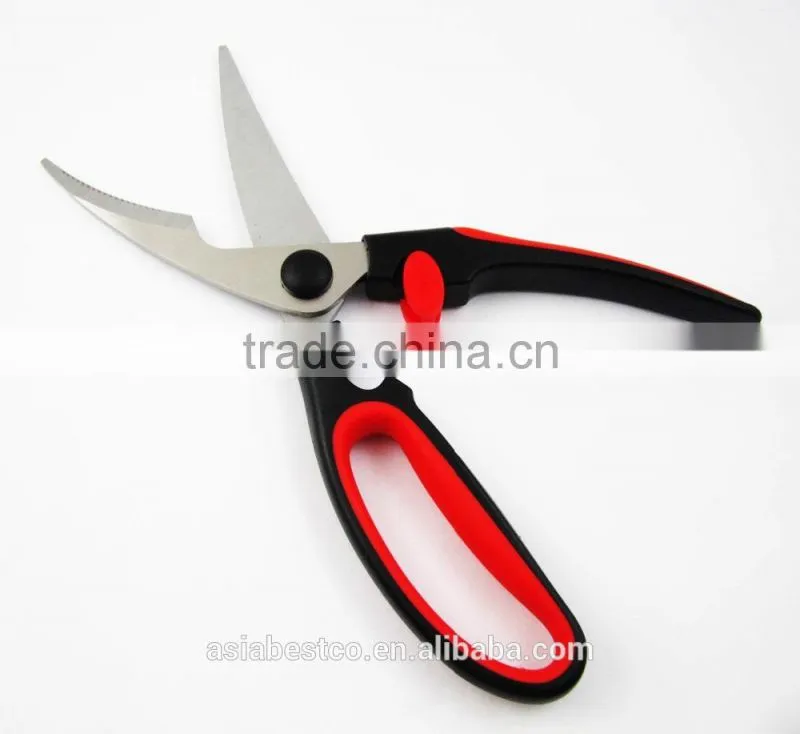 2015 Newest Soft Grip Handle Kitchen Tool Scissor