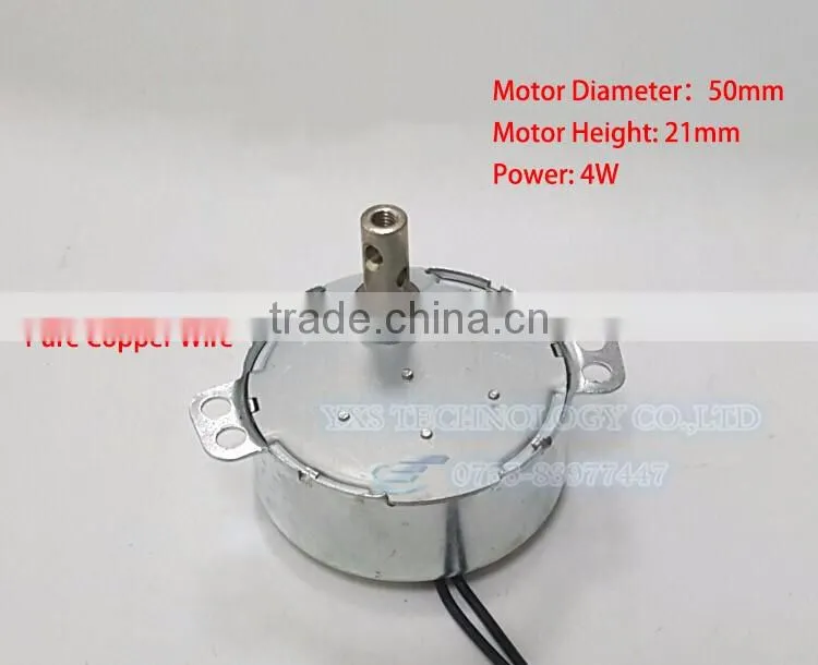 TYC-50 AC220V Non-directional Constant Magnetic Low-speed Synchronous Motor 0.8/1.8/5/10/15/30/50RPM 4W