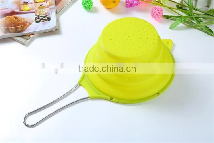 Folding Food Silicone Strainer,Silicone kitchenware,Kitchen tools
