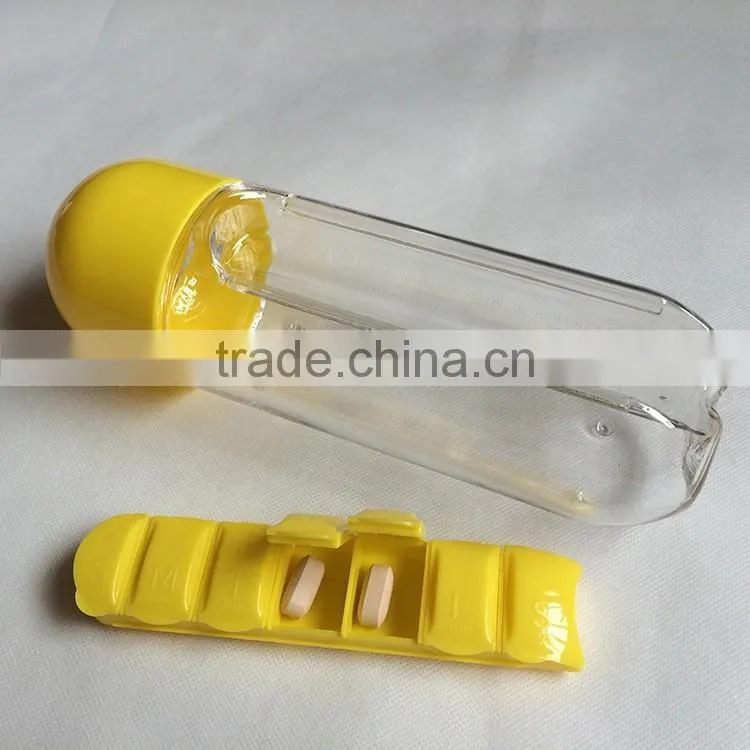 New Creative Daily Pill Box Organizer bottle outdoor travel water bottle