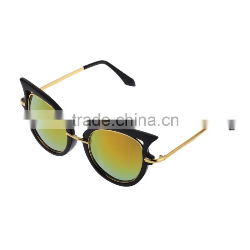 Fashion Retro Metal Frame Sexy Cat Eye Sunglasses for Women Coating Brand vintage sun glasses female oculos de grau femininos
