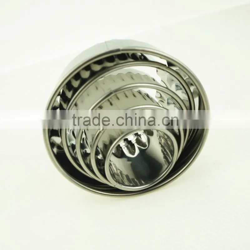 47099 5 pcs round shape stainless steel cookie cutter set