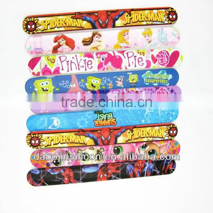 beautiful colorful silicone reflective slap wristband