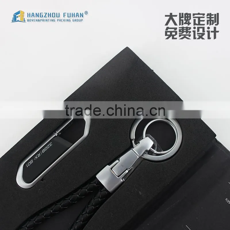 Customized Hard Keyring Packing Box with Sleeve