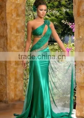 newest chiffon deep V neck western bridesmaid dress