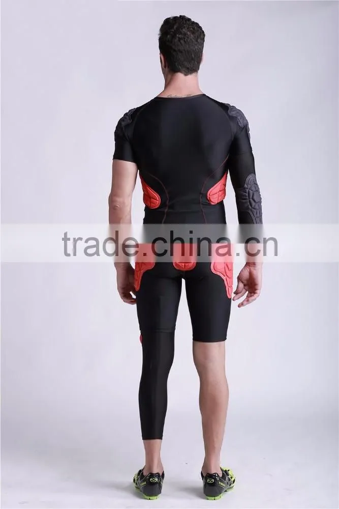 Fitness padded proctive compression shirt