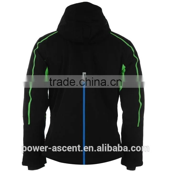 2016 men's colorful reflecetive stripe waterproof ski jacket