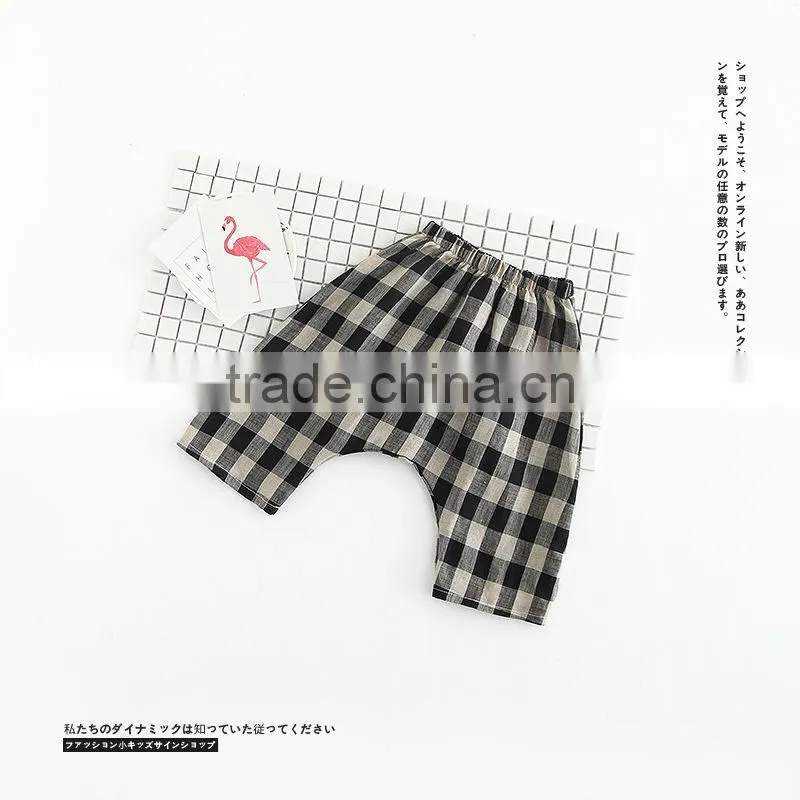Cotton Mix Linen Fabric Harem Pants Wholesale Boutique Children Clothing Trouser