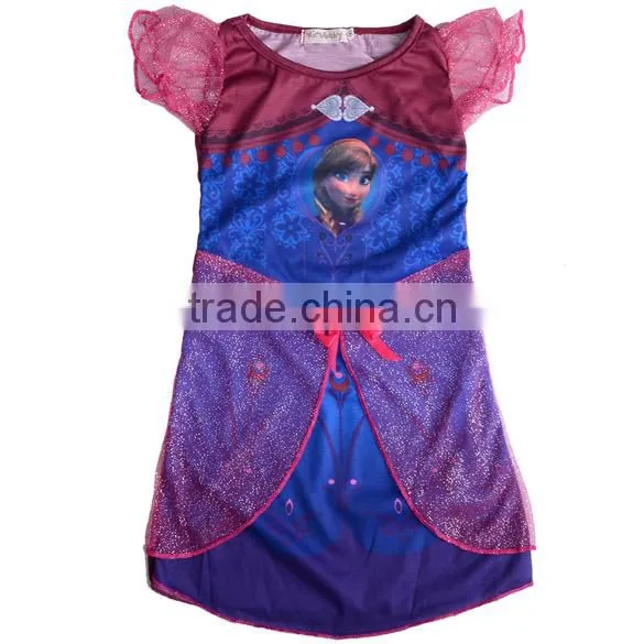 2014 New Fashion Girls Kids Baby Tutu Dress One Piece Tops Short Sleeve Skirts 1-9Y SV005259#