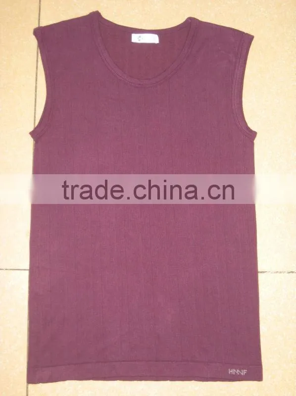 Mens wool fitted tank tops stock STT01