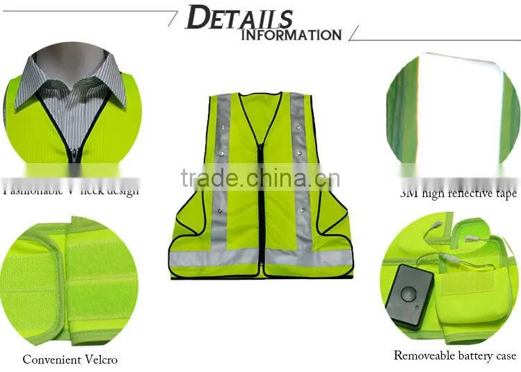 mens jackets reflective led security uniform for guard