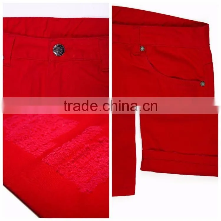 2016 new style red color stone wash mens cargo pants , custom 20% polyester 80% cotton jogger pants